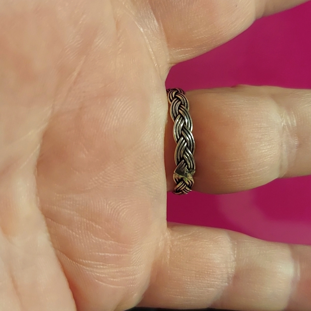 Braided Stackable Eternity Sterling Silver Ring S… - image 6